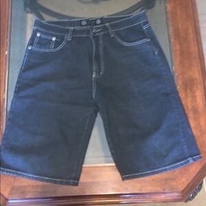 Youth Black Denim Shorts